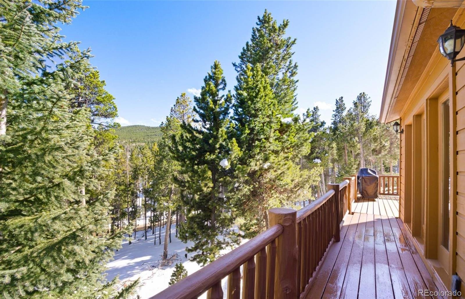 37 Juniper Court Evergreen, CO 80439 - Photo 7 of 44 a balcony with wooden floor and fence