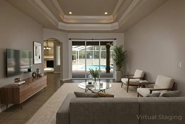 a view of livingroom with windows