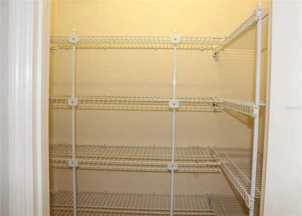 a view of a big room with closet and windows