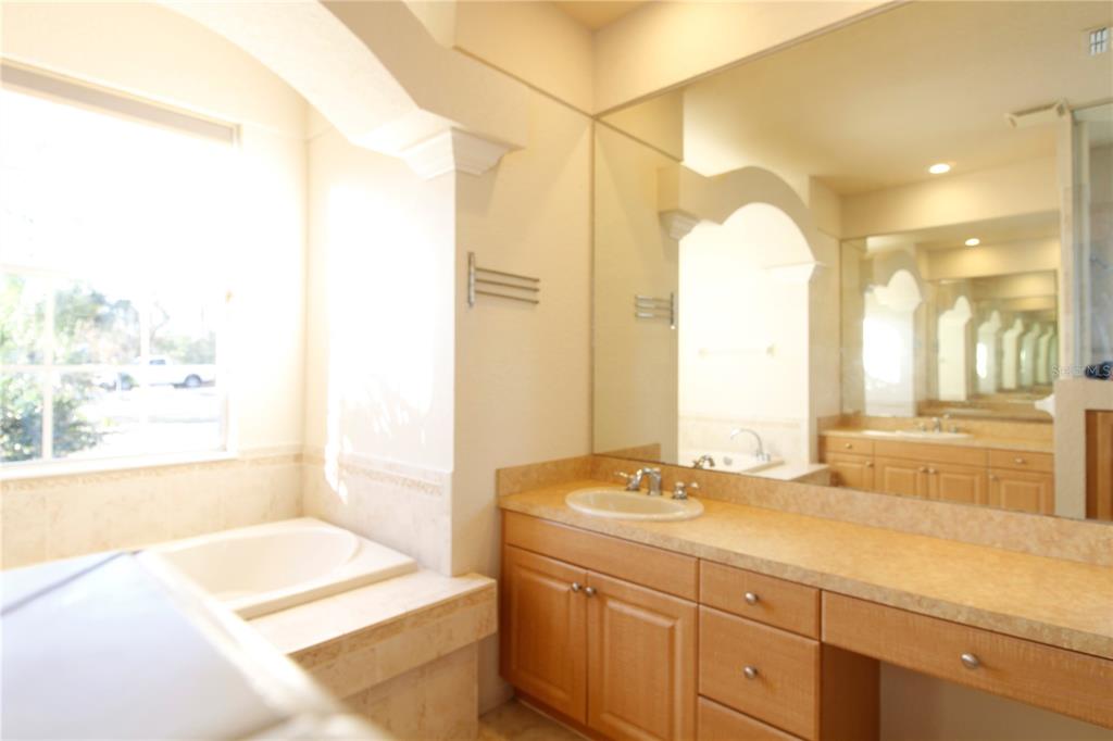 8476 Madrid Road Weeki Wachee, FL 34613 - Photo 53 of 59 a bathroom with a tub sink and mirror