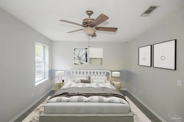 a view of backyard with green space