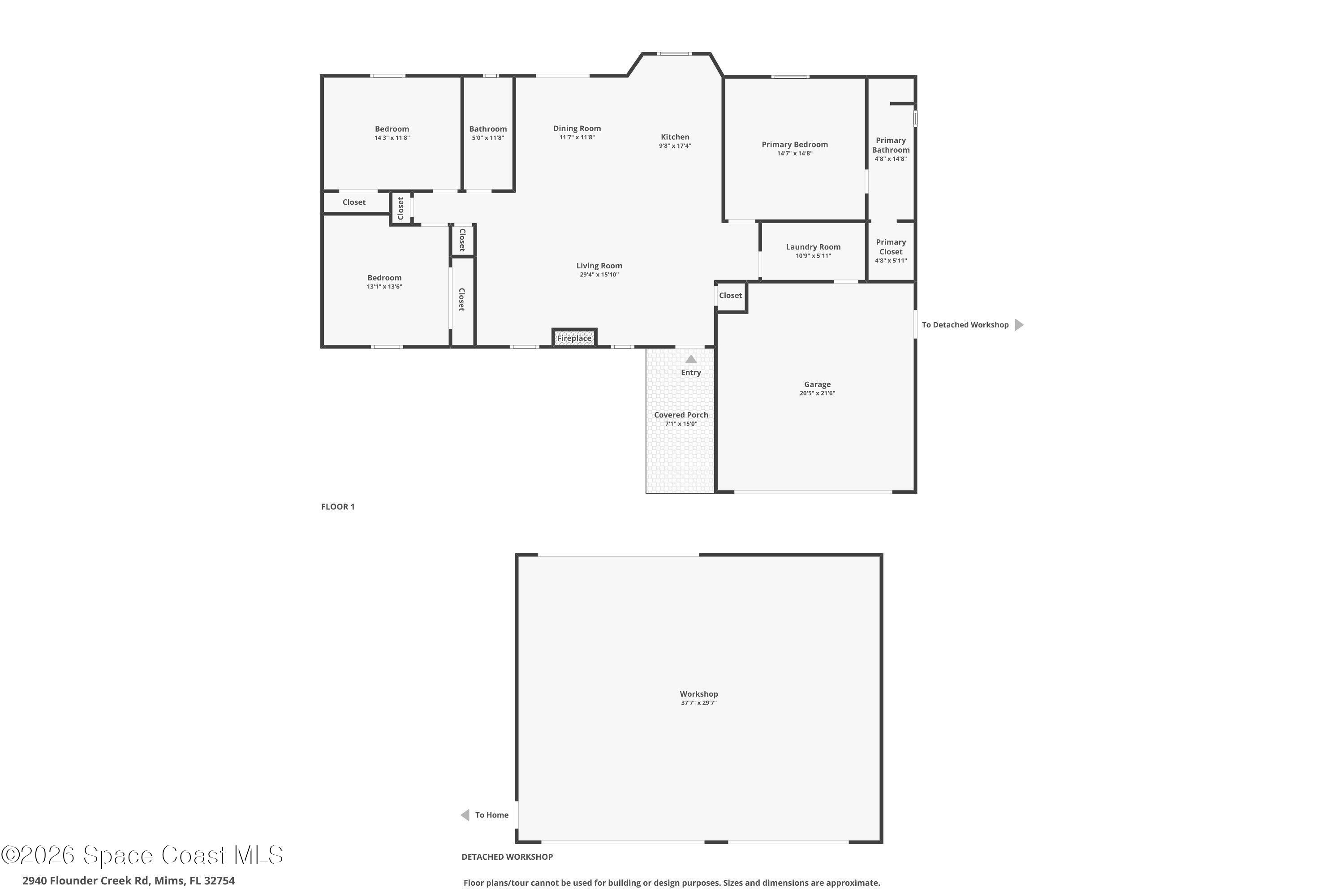2940 Flounder Creek Road Mims, FL 32754 - Photo 74 of 74 -2940 Flounder Creek Road_Floor Plan-Com