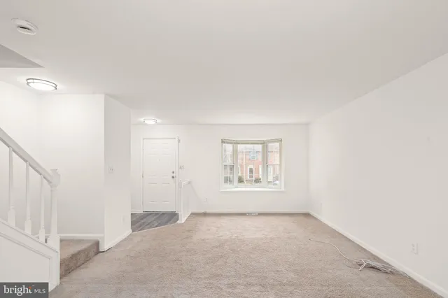 a view of a chandelier in big room