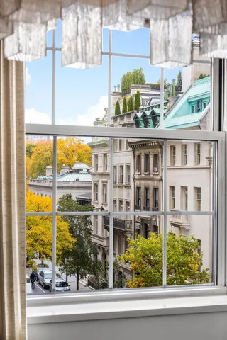 a view of a window and outside view