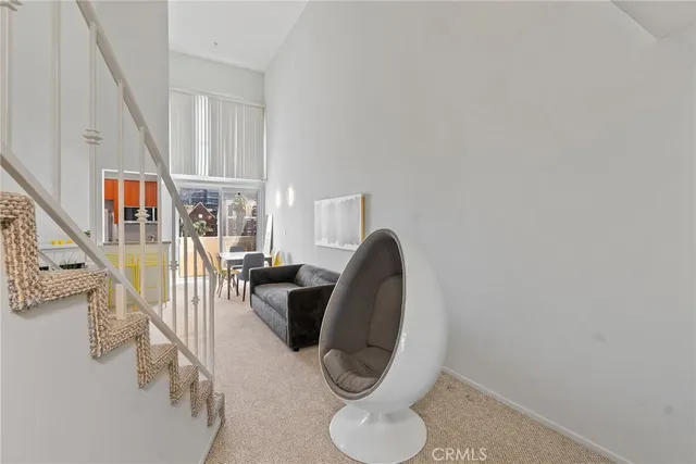 a view of hallway with washer and dryer