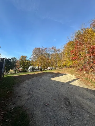 a view of an ocean and trees