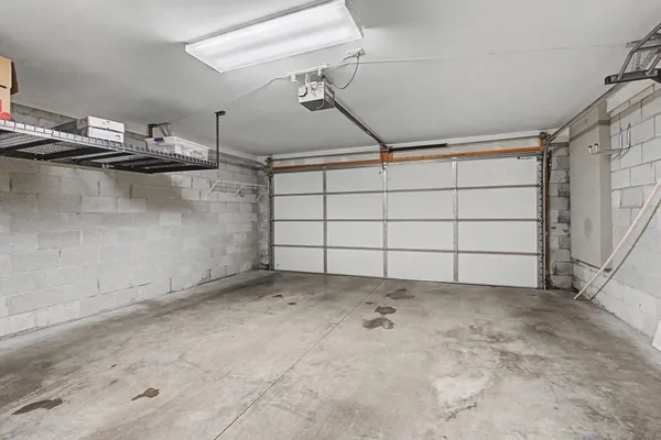 a view of a garage