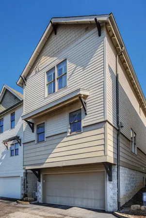 a front view of a house with a balcony