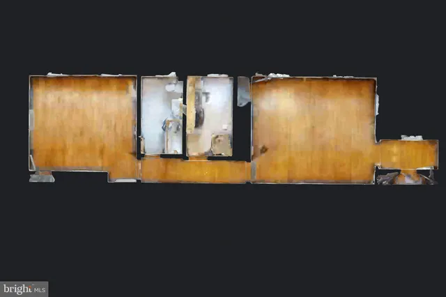 a view of a fireplace in kitchen