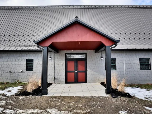 a front view of a house with entryway