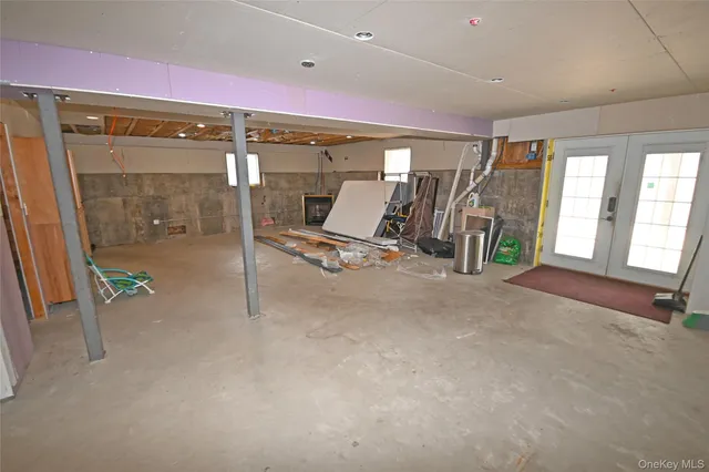 a view of a hallway view with staircase