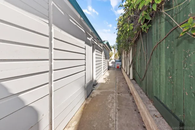 a view of a pathway of a building
