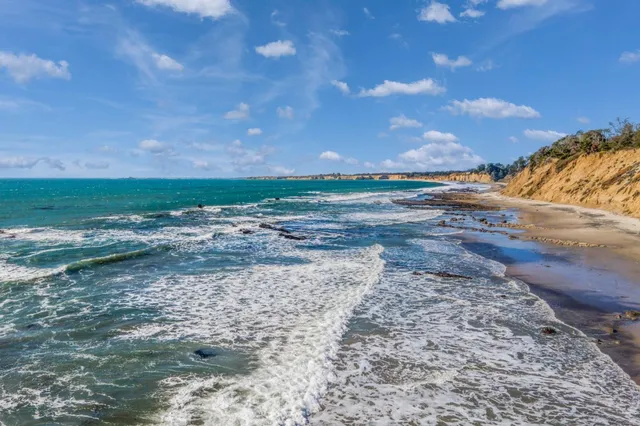 a view of an ocean beach