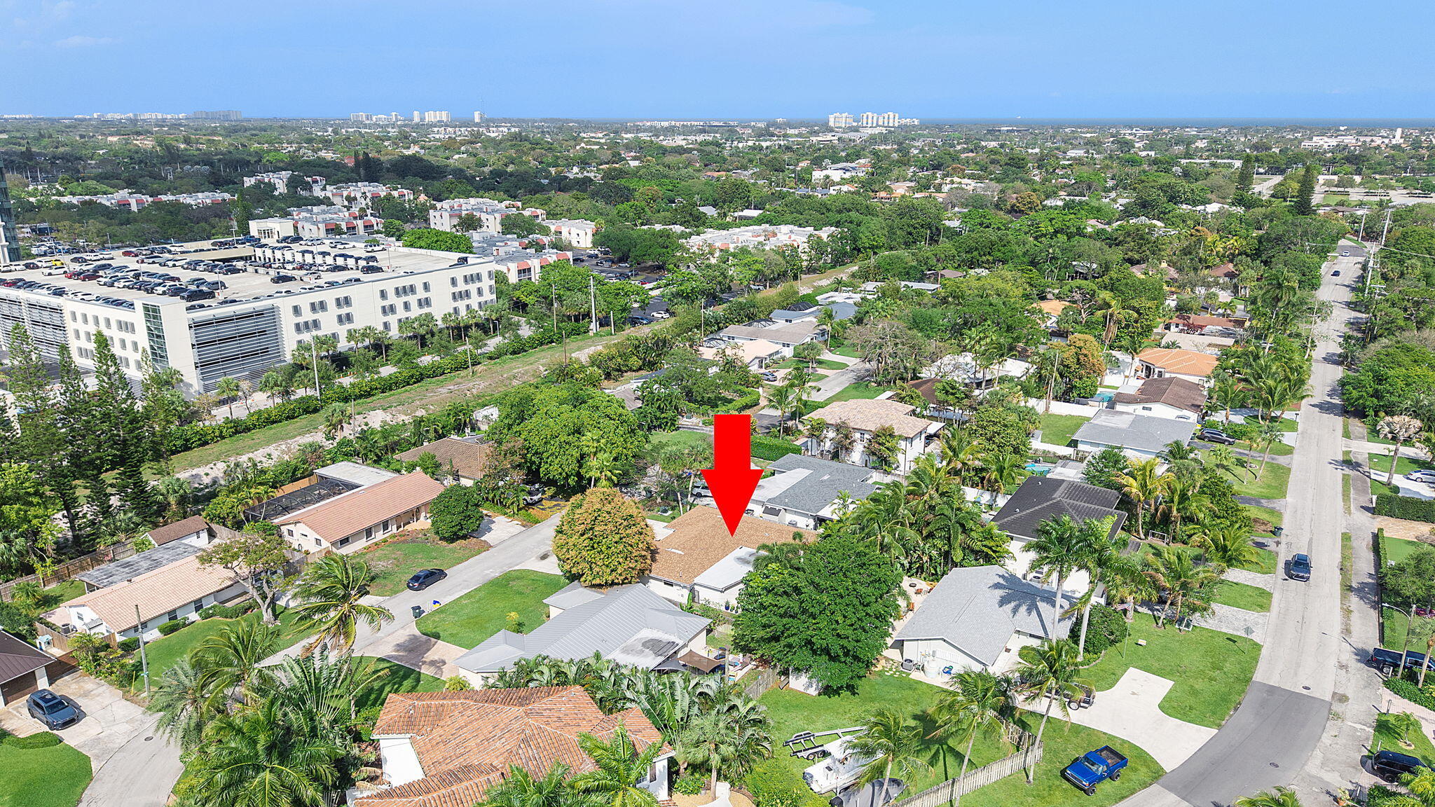 788 Northwest 7th Drive Boca Raton, FL 33486 - Photo 41 of 46 an aerial view of residential houses with outdoor space and trees all around