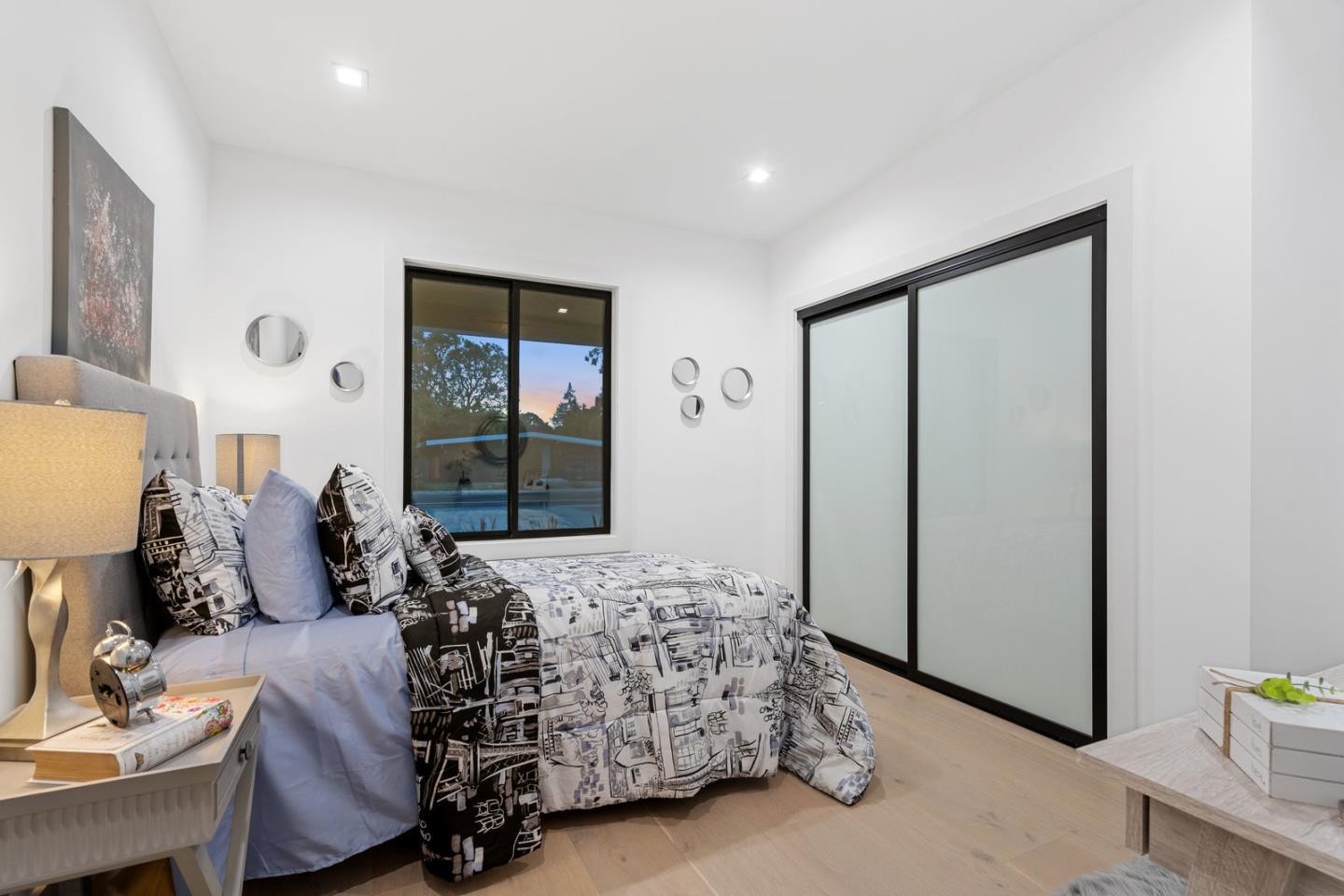 3633 Louis Road Palo Alto, CA 94303 - Photo 23 of 42 a bed room with a bed and a window