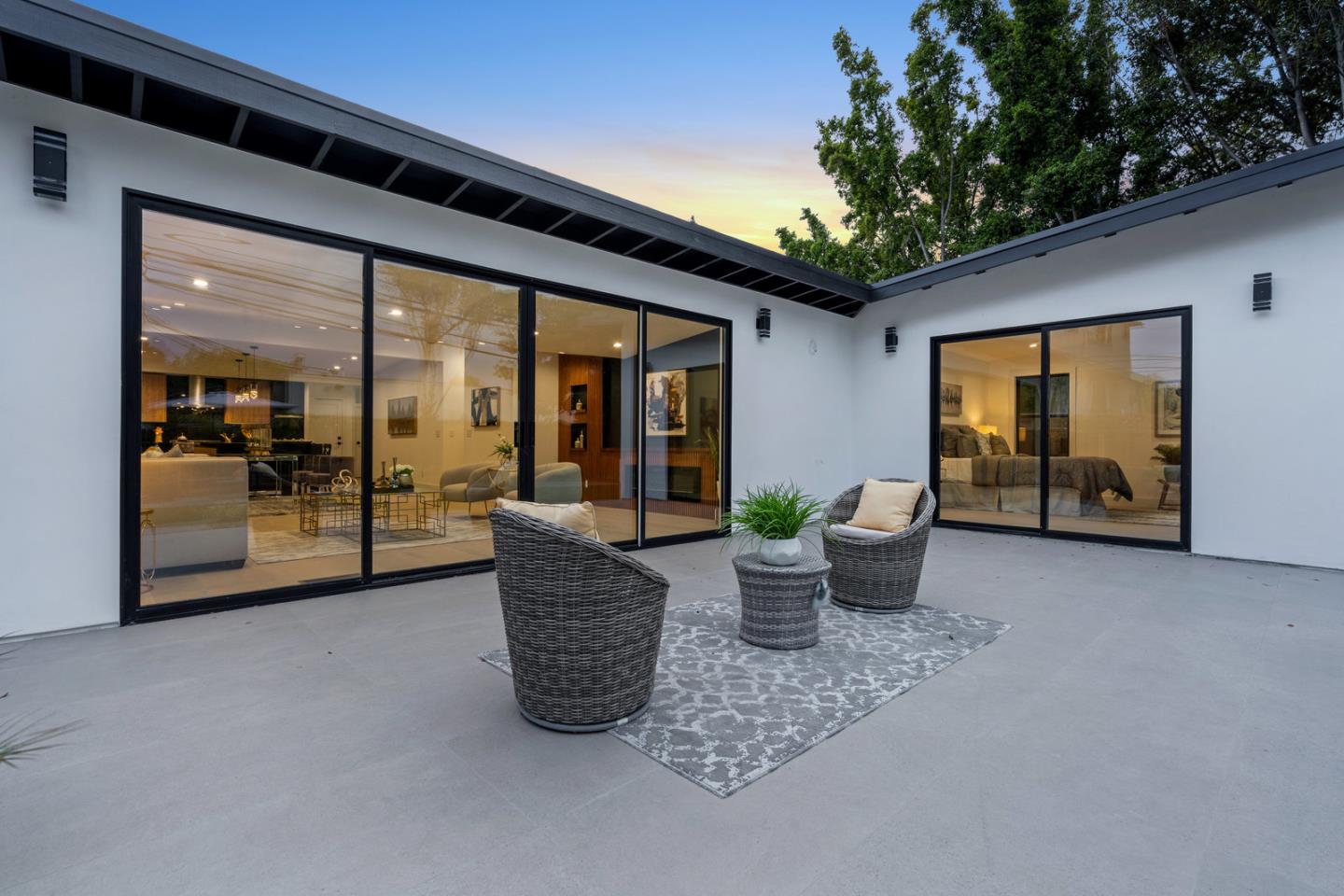 3633 Louis Road Palo Alto, CA 94303 - Photo 37 of 42 a lobby with furniture and floor to ceiling window