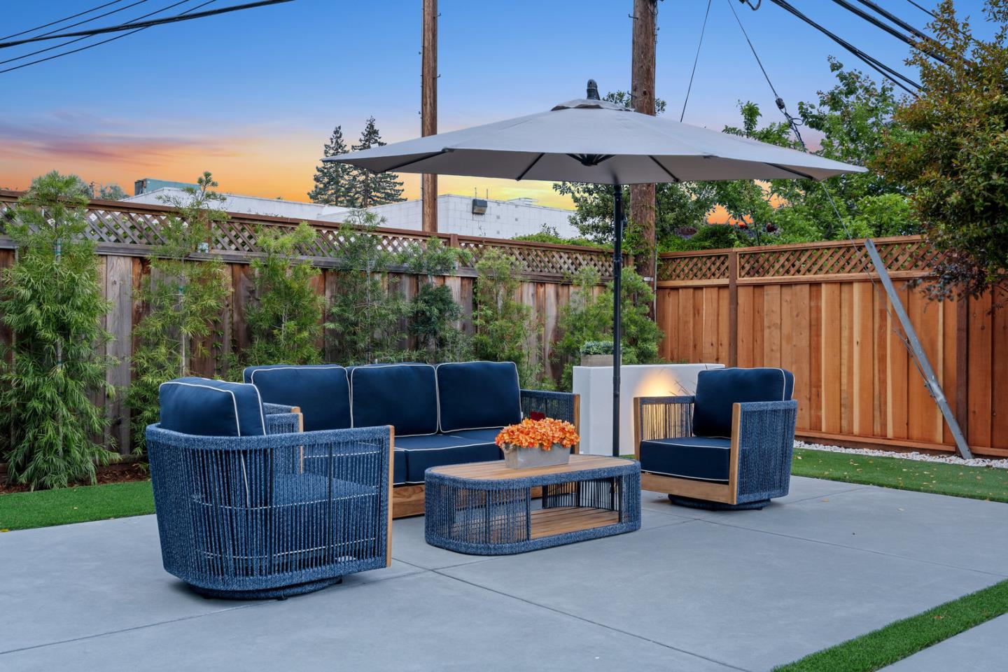3633 Louis Road Palo Alto, CA 94303 - Photo 38 of 42 a view of a chair and tables back yard of the house