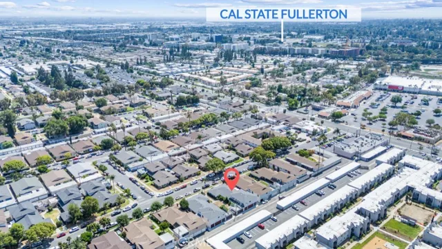 an aerial view of a city