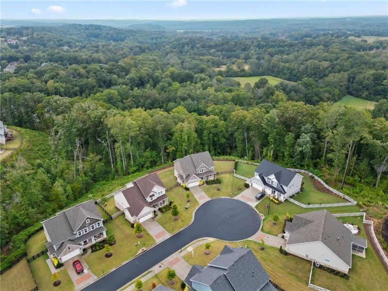 7945 Garnet Trace Ball Ground, GA 30107 - Photo 73 of 73 an aerial view of a house with pool a yard and mountain view