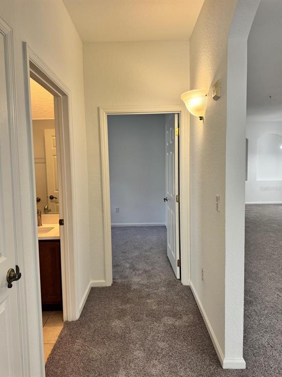 3001 Greystone Loop, Unit 201 Kissimmee, FL 34741 - Photo 10 of 26 wooden view of a bathroom with a shower and a sink