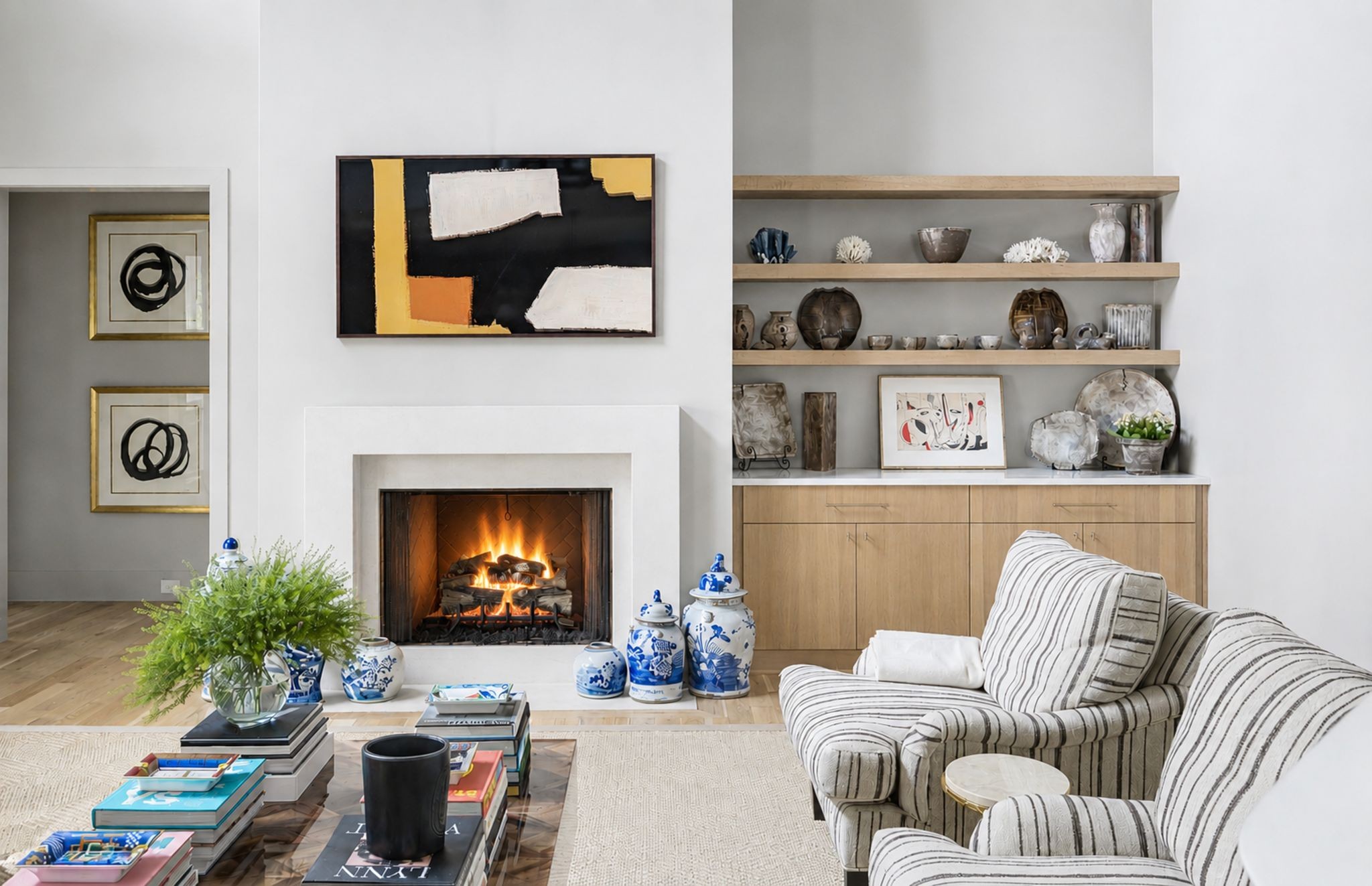 2825 Sugar Tree Road Nashville, TN 37215 - Photo 25 of 89 a living room with furniture and a fireplace