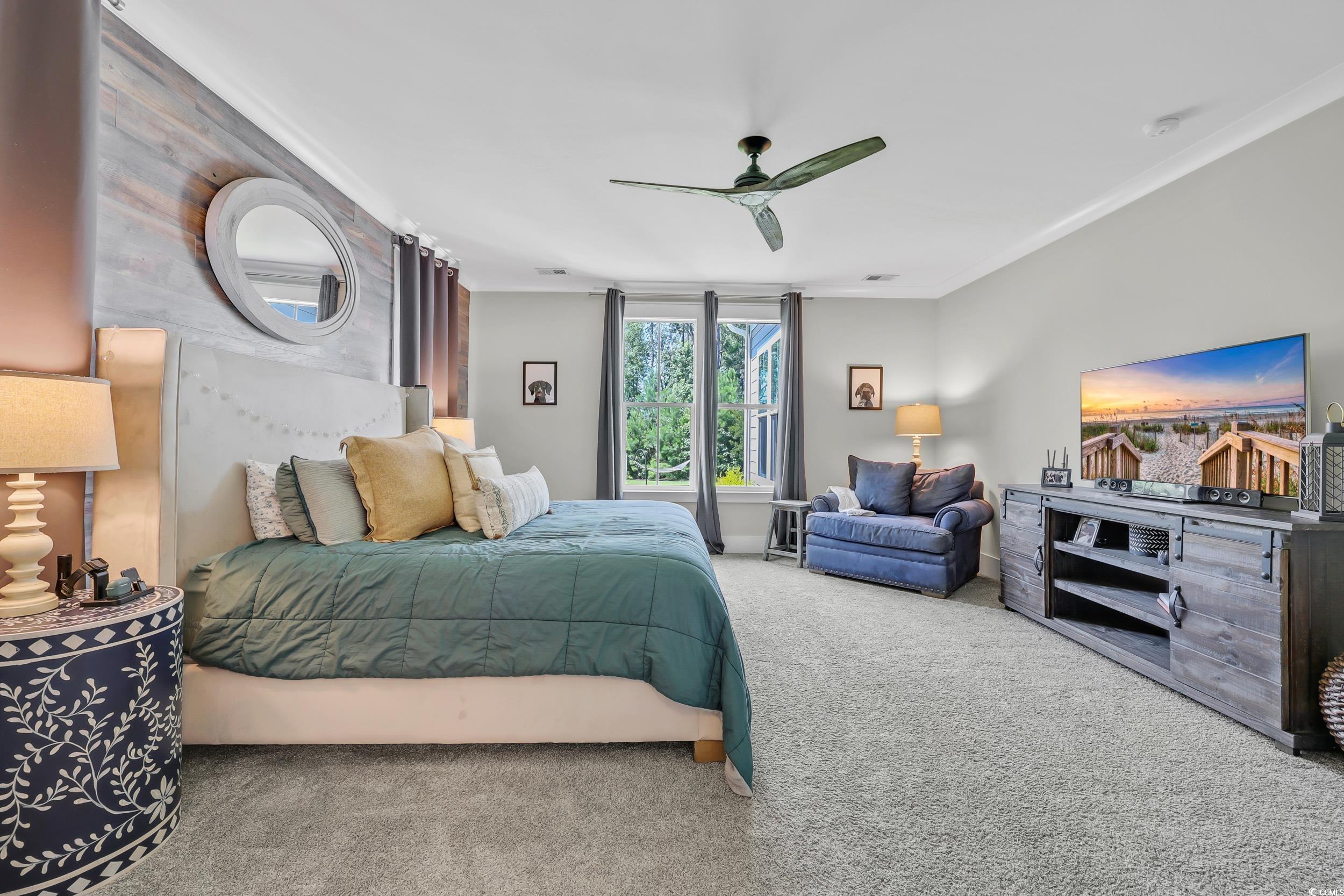 3005 Purity Place Loop Murrells Inlet, SC 29576 - Photo 18 of 36 Carpeted bedroom with ornamental molding and ceili