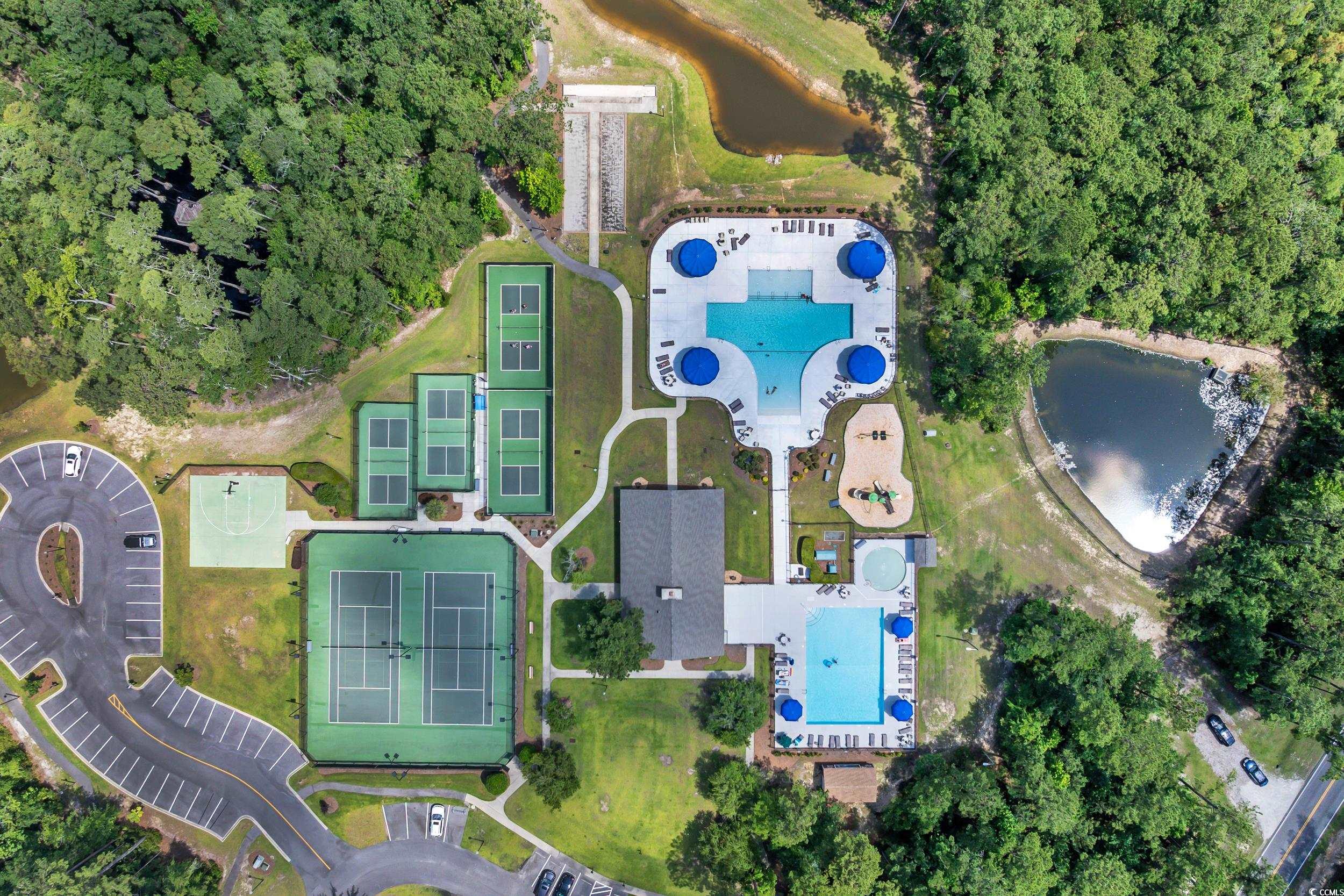 3005 Purity Place Loop Murrells Inlet, SC 29576 - Photo 34 of 36 Aerial view of property's location with a pool are