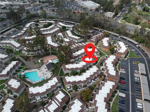 an aerial view of multiple house