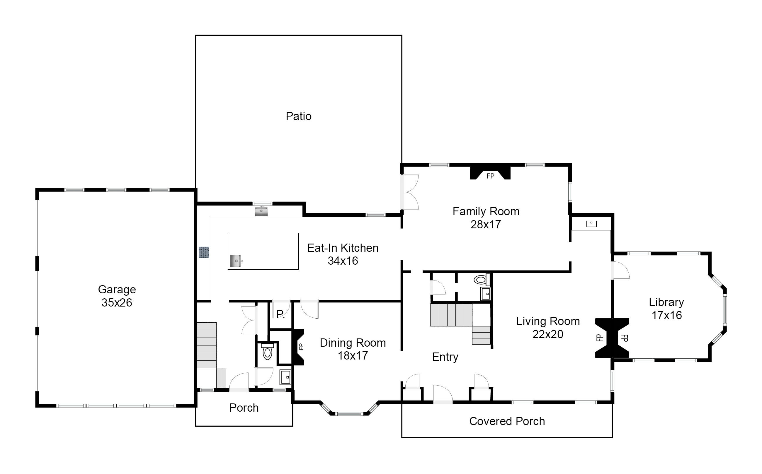 399 Wahackme Road New Canaan, CT 06840 - Photo 31 of 35 a picture of a floor plan