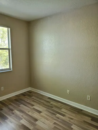 an empty room with a window