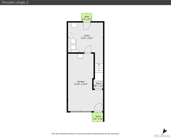 a picture of a bench in front of a door