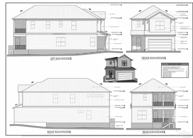 front view of a white building