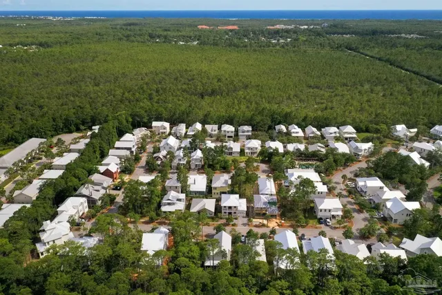 an aerial view of multiple house