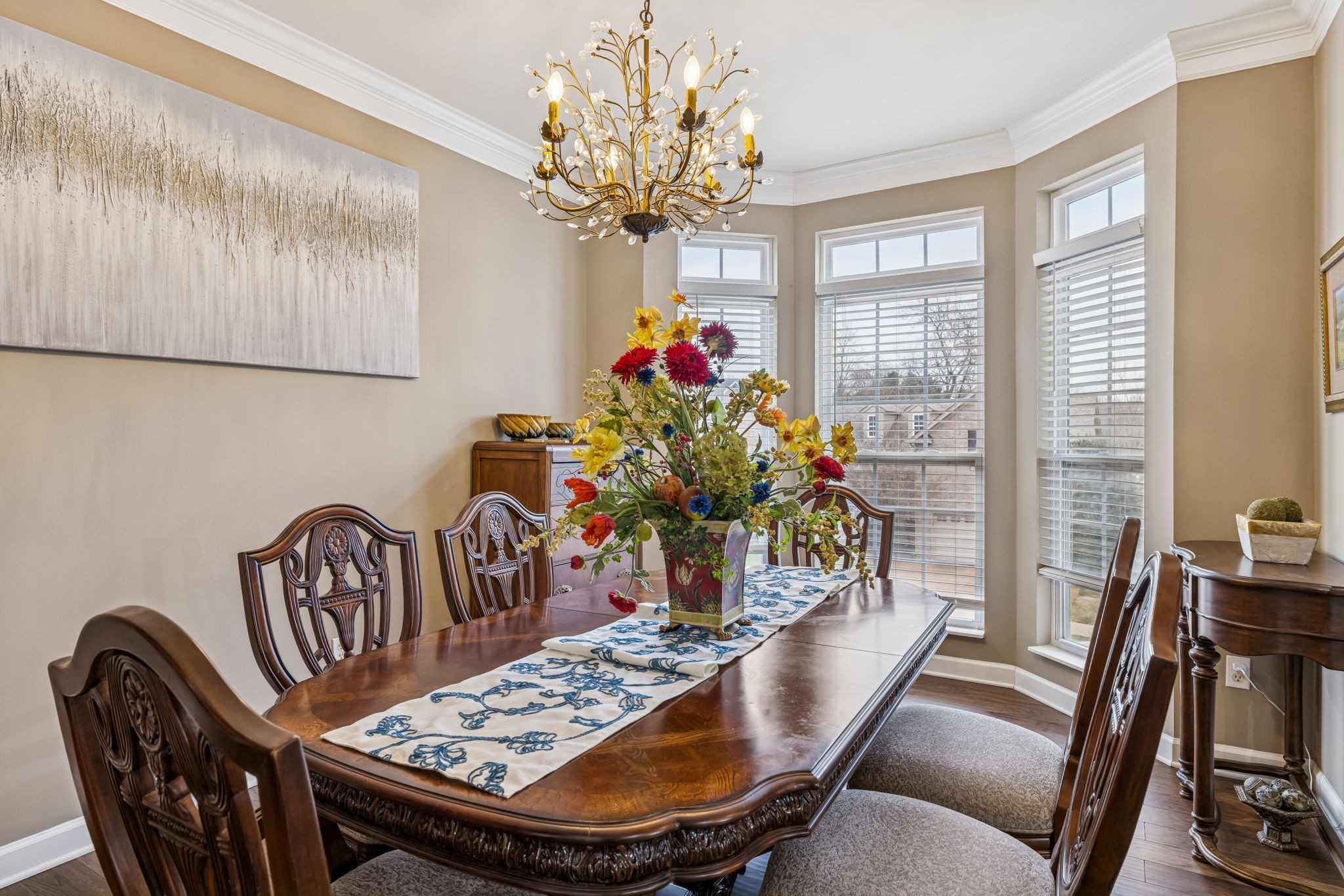 4028 Williford Way Spring Hill, TN 37174 - Photo 15 of 70 a view of a dining room with furniture wooden floor and chandelier