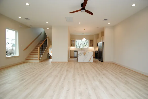 a view of a balcony from a balcony