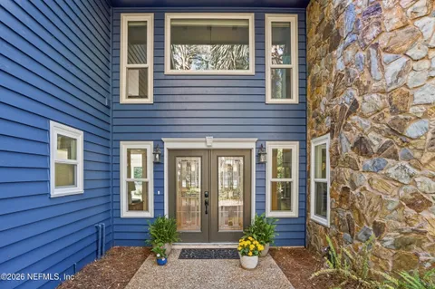 a front view of a house
