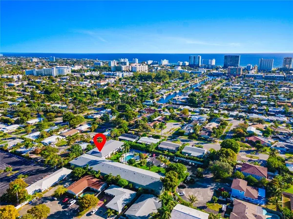 an aerial view of multiple house