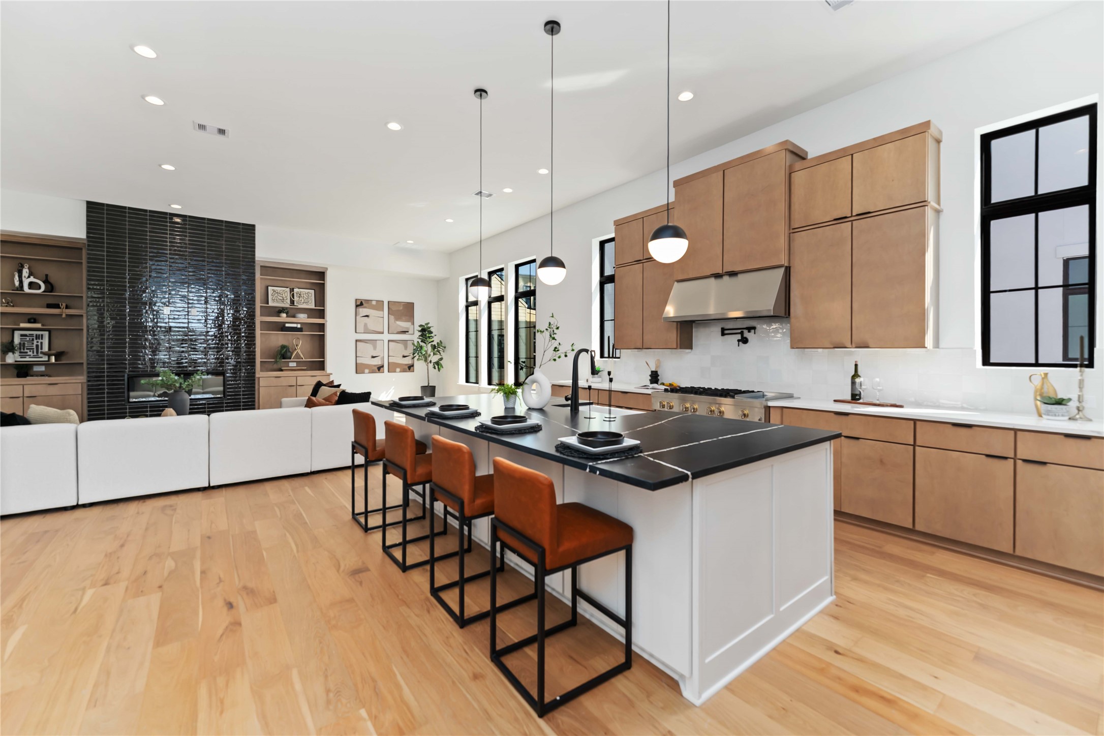 615 Wendel Street Houston, TX 77009 - Photo 2 of 21 a kitchen with stainless steel appliances granite countertop a stove a sink and a refrigerator