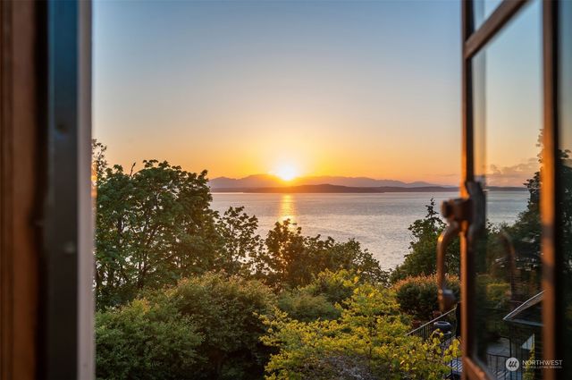 a view of a city with ocean view