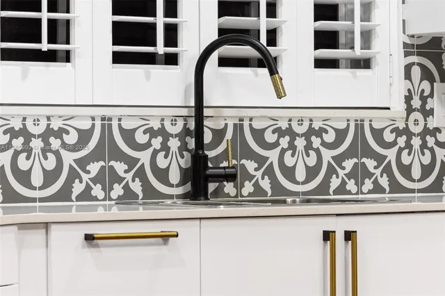 a view of a door with a sink