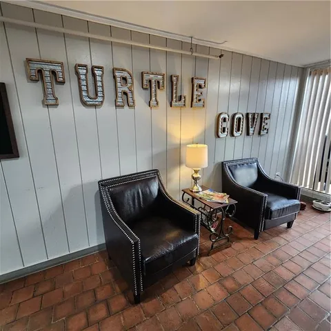 a living room with a couch and a table