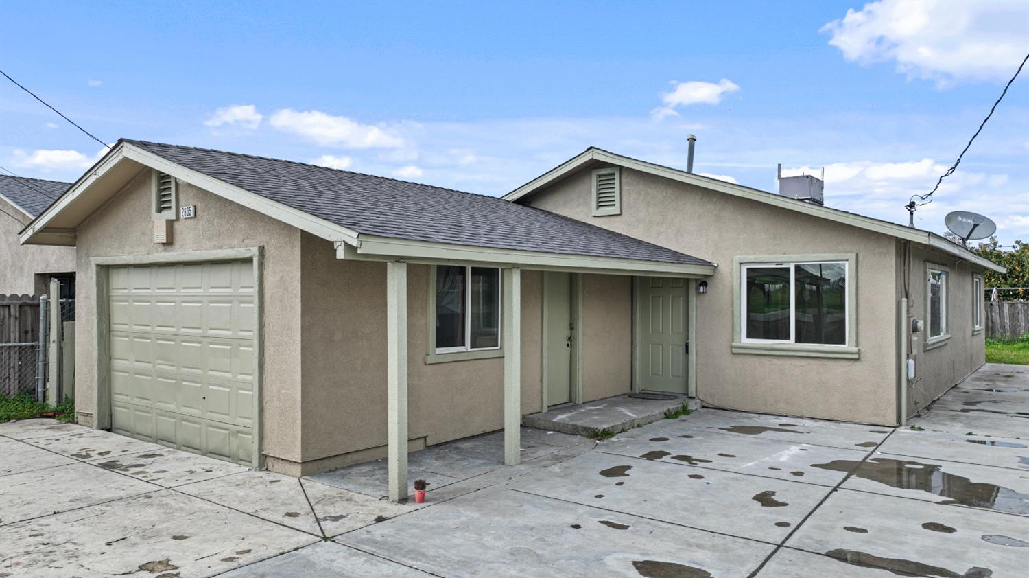 a front view of a house