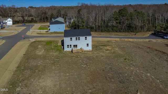 a view of a street with mountain view
