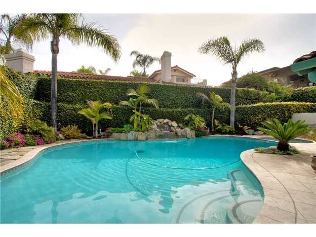 373 Sunset Drive Encinitas, CA 92024 - Photo 2 of 9 Salt water pool with waterfall