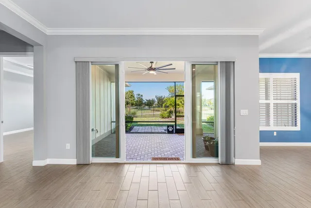 a view of a golf course with a lake