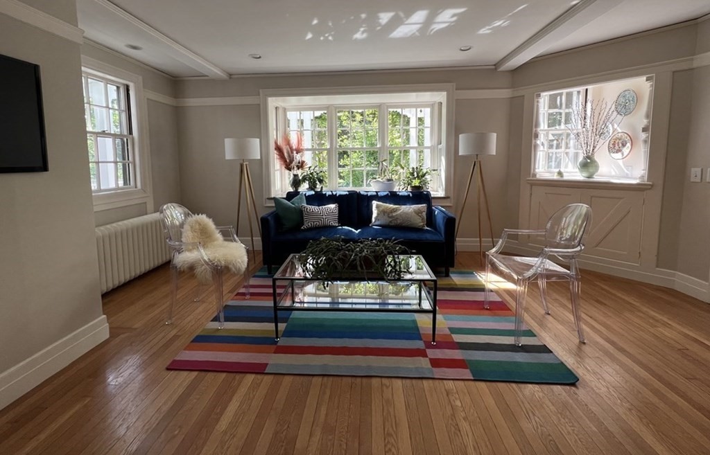 164 Carlton Road Newton, MA 02468 - Photo 3 of 27 a living room with furniture lamp and rug floor