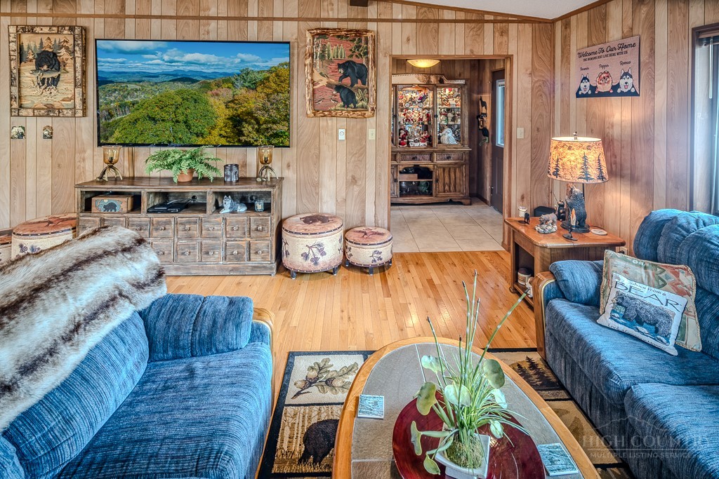 103-105 Upper Grouse Ridge Road Beech Mountain, NC 28604 - Photo 17 of 48 a living room filled with furniture and a floor to ceiling window