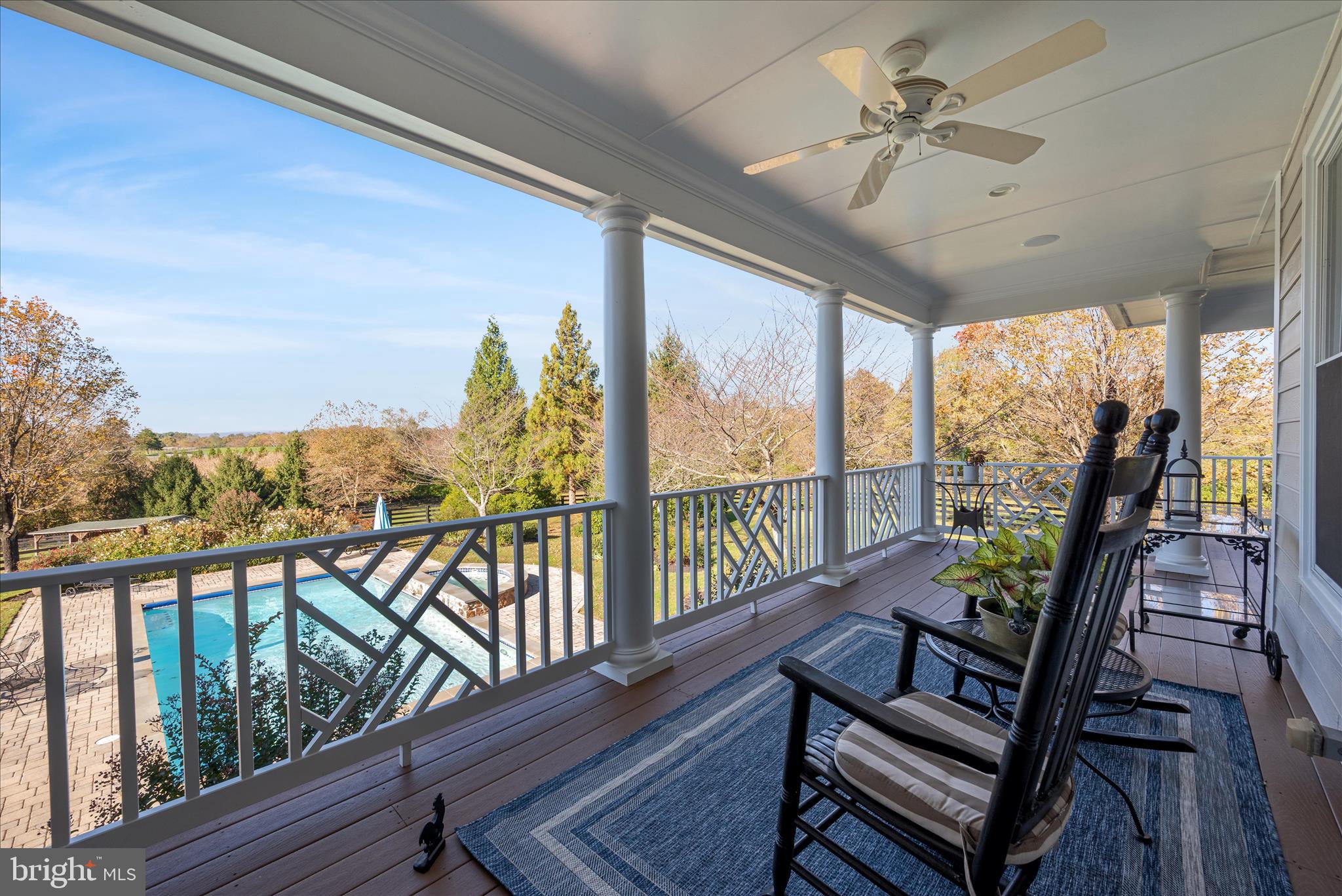 17635 Harmony Church Road Hamilton, VA 20158 - Photo 13 of 104 Balcony/Porch view of mountains and pool