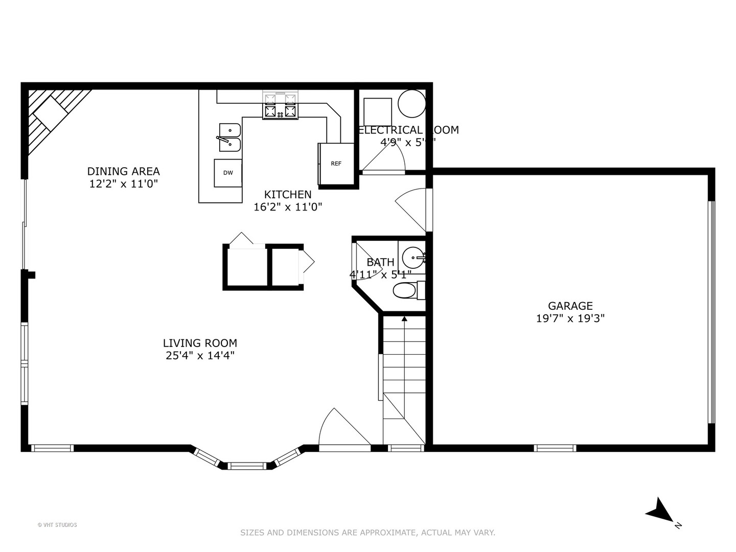 644 Lancaster Circle Elgin, IL 60123 - Photo 21 of 21 a picture of a bench in a white wall