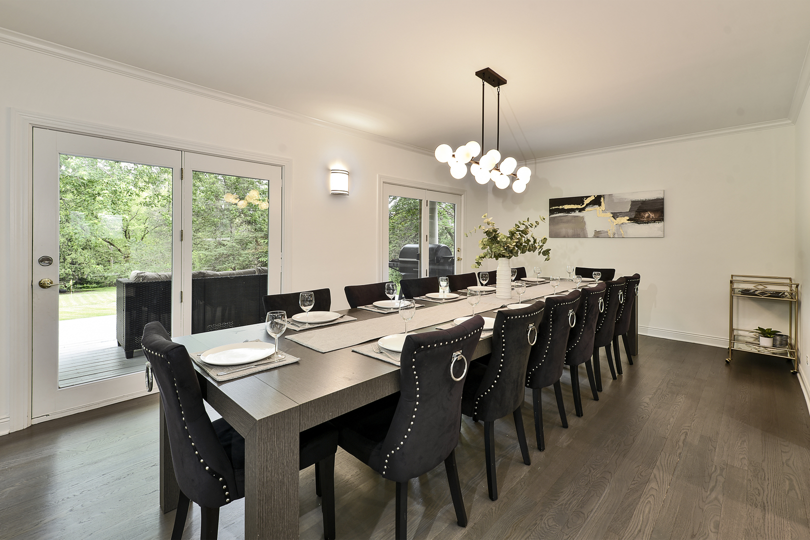 144 North Highland Road Inverness, IL 60067 - Photo 12 of 49 a view of a dining room with furniture window and wooden floor